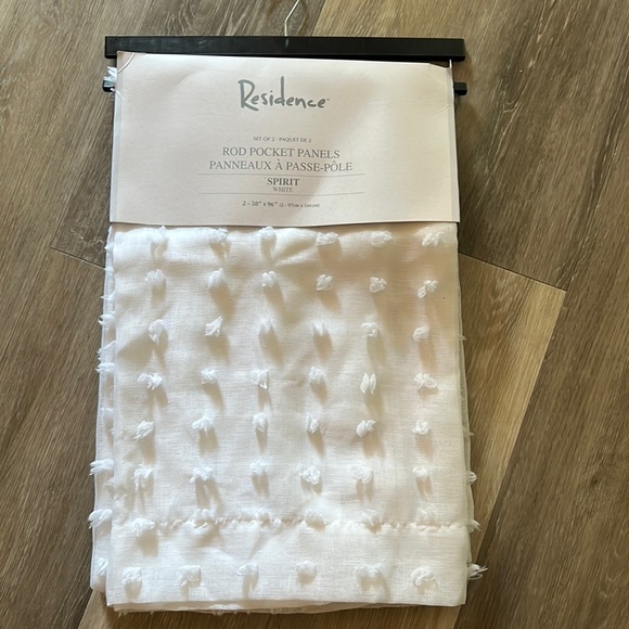 Set of 2 Rod Pocket Panels white NWT !! - Picture 2 of 5